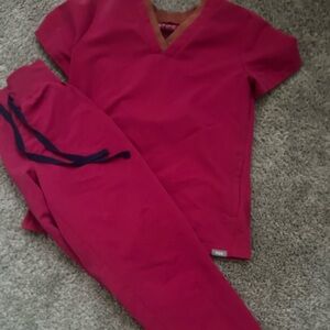 Figs set jogger magenta pink xxs